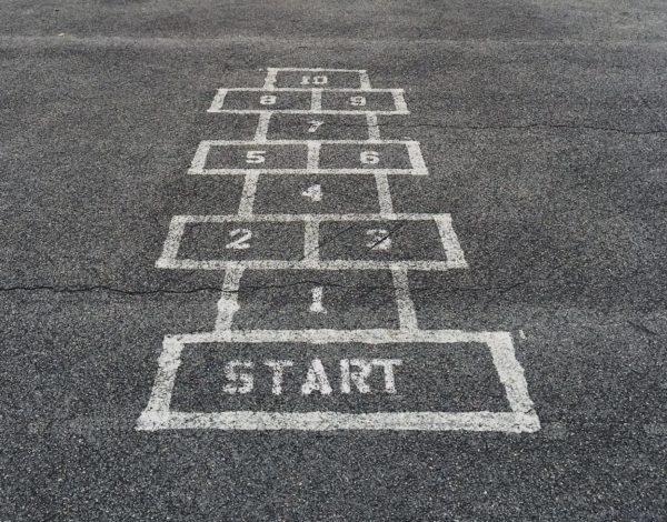 school yard in school district